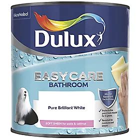 Dulux EasyCare Soft Sheen Pure Brilliant White Emulsion Bathroom Paint ...