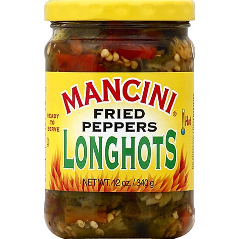 Mancini Fried Peppers, Longhots, Hot 12 oz | Peppers & Chilis | Fishers ...