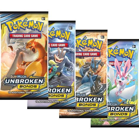 Pokemon Cards - Sun & Moon Unbroken Bonds – Booster Pack (1 Random Pack of 10 Cards Only ...