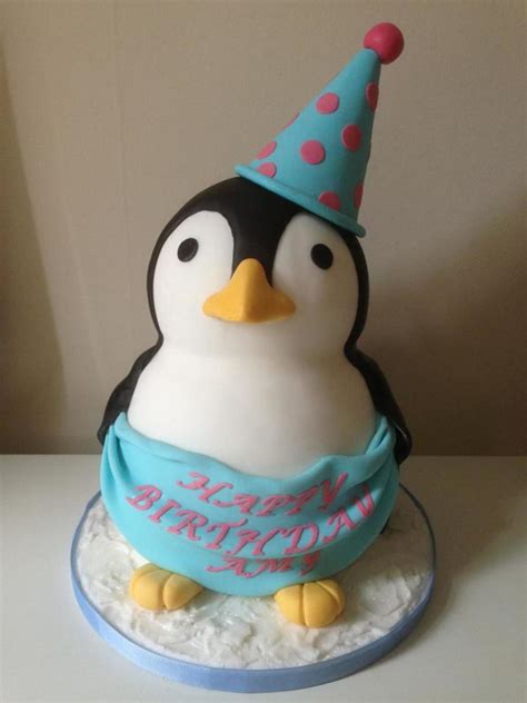 Penguin Birthday Cake - CakeCentral.com