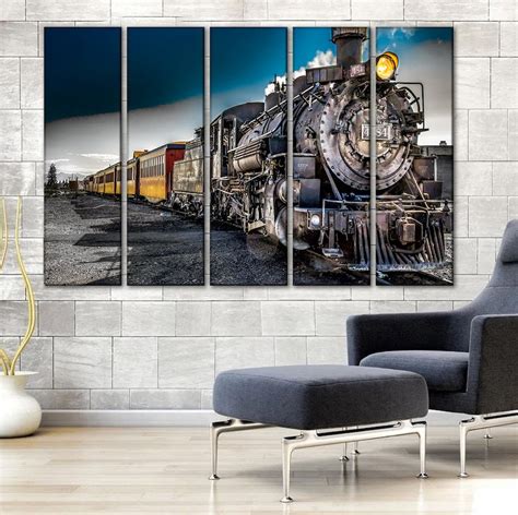 Train Wall Art Steam Old Train Canvas Locomotive Wall Art - Etsy