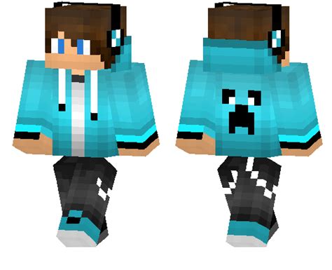 Light Blue Hoodie Boy | Minecraft PE Skins