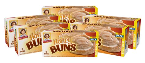 Little Debbie Honey Buns, 6 Big Pack Boxes, 54 Individually Wrapped Pastries - Walmart.com ...