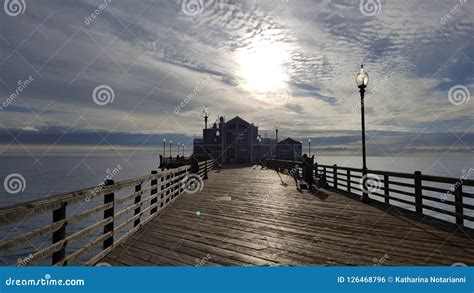 Ocean Beach Pier at Sunset editorial photo. Image of lamp - 126468796