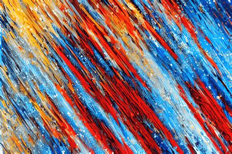 Fire and Ice Abstract Art Print Canvas · Creative Fabrica