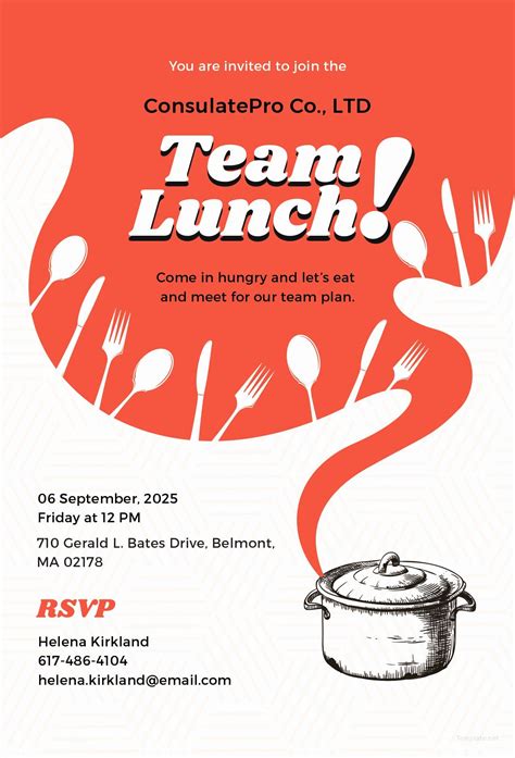 Free Lunch Invitation Template Unique Lunch Invitation Template ...