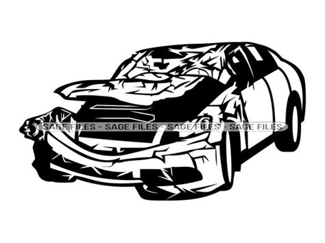 Car Accident SVG Smashed Car Svg Car Accident Clipart Car - Etsy Australia