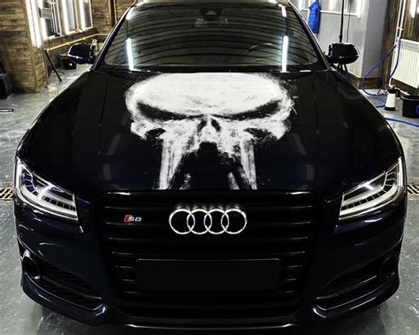 Punisher Skull Car Hood Wrap Self-adhesive Vinyl Sticker Full | Etsy