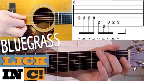 Jazzy Bluegrass Lick in C - Intermediate Guitar Lesson - Brandon Johnson Guitar