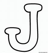 Printable Coloring Alphabet Letters J Pattern sketch template