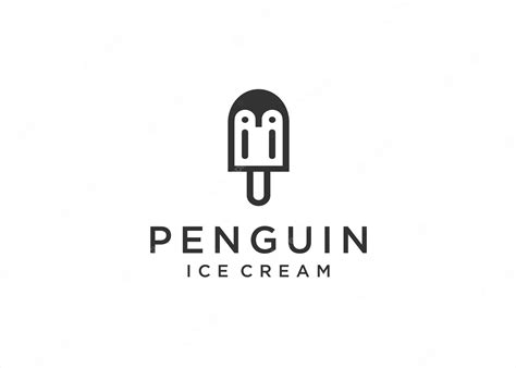 Premium Vector | Ice cream penguin logo design vector illustration