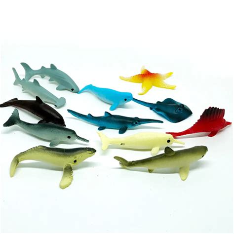 5pcs/lot Plastic Sea Marine Animal Figures Ocean Creatures Sea Life ...