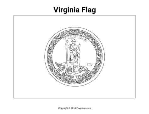 Free Virginia Flag Coloring Page