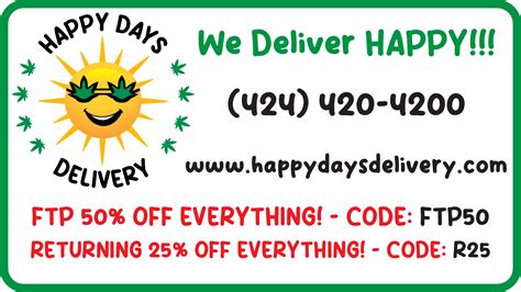 Happy Days Delivery | Dispensary Menu, Reviews & Photos