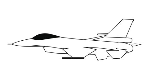 f16 jet fighter outline vector design 13593188 Vector Art at Vecteezy