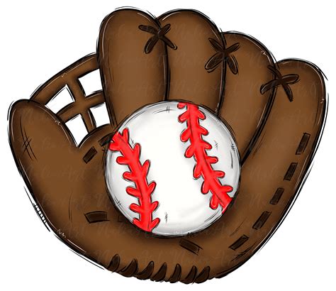 Baseball Glove Sublimation Design PNG Sport Clip Art Sport Clipart ...