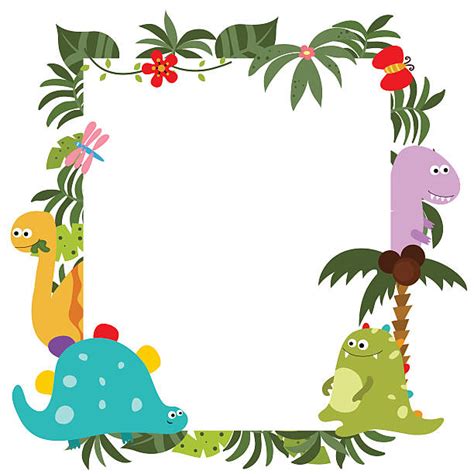 Dinosaur Border Clip Art, Vector Images & Illustrations - iStock