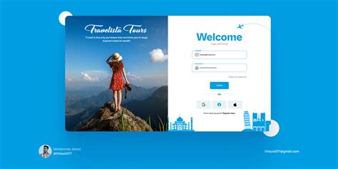 Travel Login Page UI Design | Figma