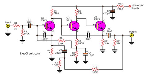 Dynamic Microphone Amplifier Circuit Diagram