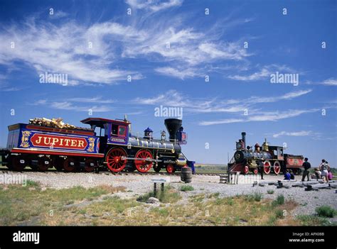 Golden Spike Monument in Promontory Utah Stock Photo - Alamy