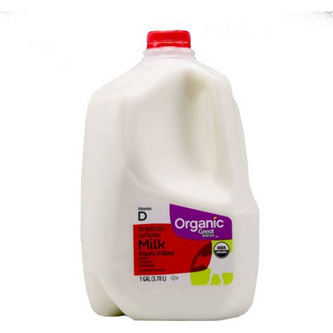 Great Value Organic Whole Unflavored Milk, 1 Gallon - Walmart.com - Walmart.com