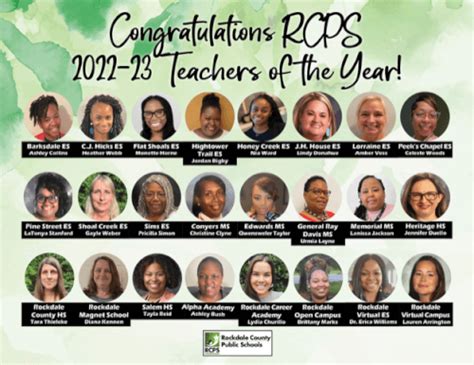 Rockdale County Public Schools celebrates 2022-2023 Teachers of the ...