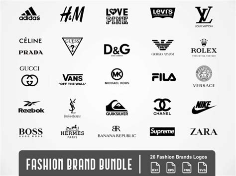 Top 26 Fashion Brands Logo SVG Bundle Best Seller | Vectorency