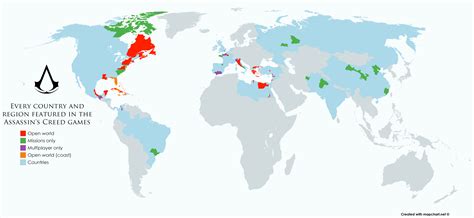 Every country and region featured in Assassin's Creed : r/assassinscreed