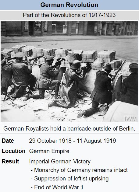 Timeline 120: German Revolution : r/AlternateHistory