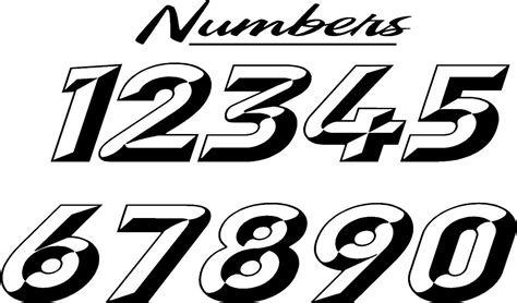 Custom Race Car numbers decals graphics - Full Number Kit - Graphic Chisel - Graphics Decals