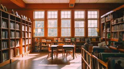 Premium AI Image | photo of the school library with a plain background