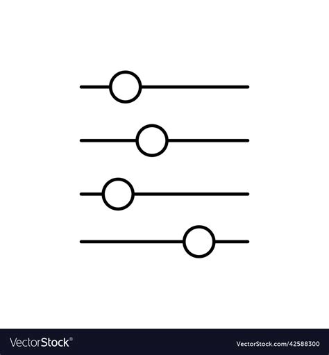 Web filter icon level regulator symbol control Vector Image