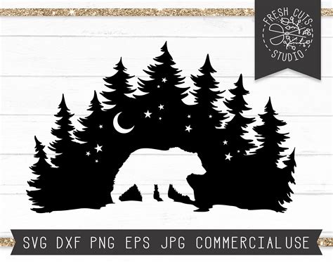 Grizzly Bear SVG Cut Files for Cricut Bear Silhouette SVG - Etsy