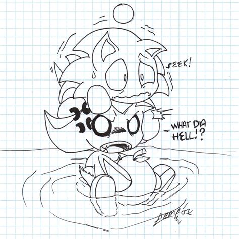 Sonic Chao Scared of Water LOL by V1ciouzMizzAzn on DeviantArt