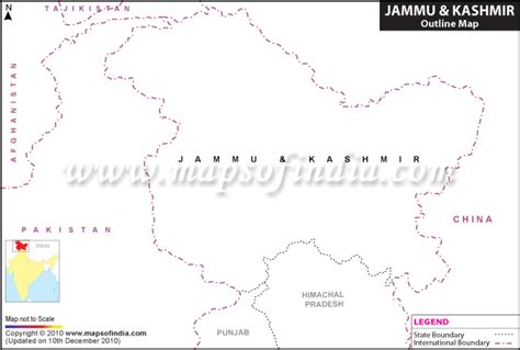 Outline Map Of Jammu And Kashmir | Draw A Topographic Map