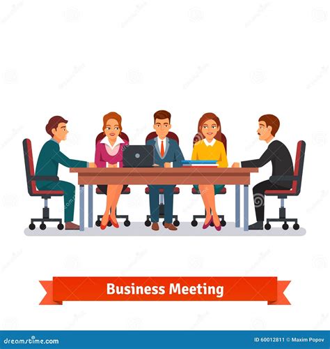 Directors Board Business Meeting. Brainstorming Stock Vector - Illustration of group ...