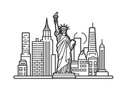 Color The Symbols Of New York State - Coloring Page