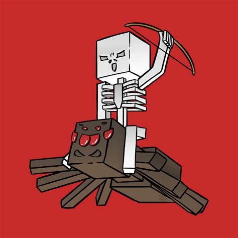 Minecraft Spider Jockey - Riding - T-Shirt | TeePublic