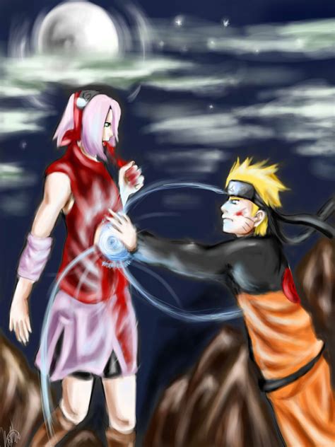 Naruto vs Sakura by HotaruTanaka on DeviantArt