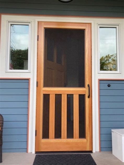 Custom Size Wood Screen Doors - Three Planks Screen Door | Wooden ...