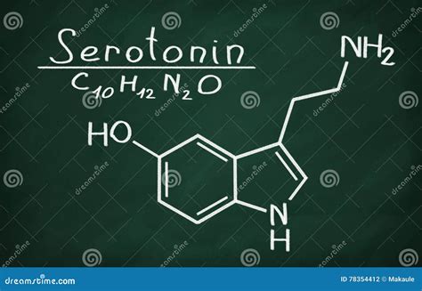 Serotonin Happiness Hormone Molecule. Vector Illustration | CartoonDealer.com #91869408