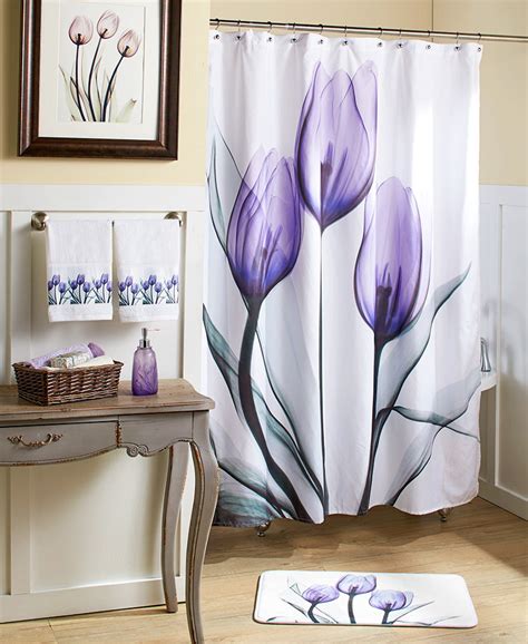 Tulip Bathroom Coordinates (Purple Shower Curtain) - Walmart.com