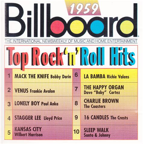 Billboard Top Rock'N'Roll Hits - 1959 (1997, CD) | Discogs