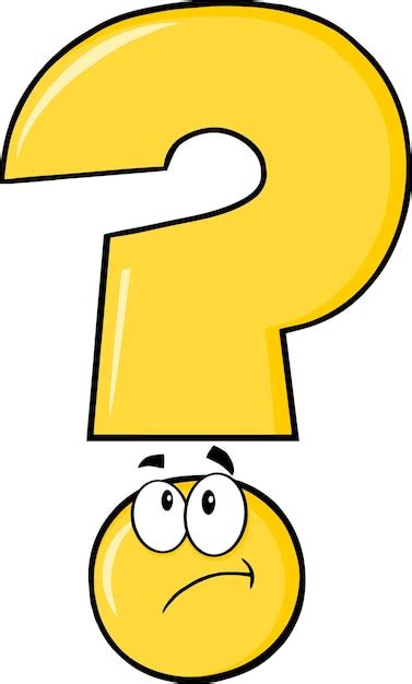 Premium Vector | Yellow Question Mark Cartoon Character Thinking