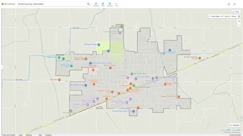 Powell Wyoming Map - United States