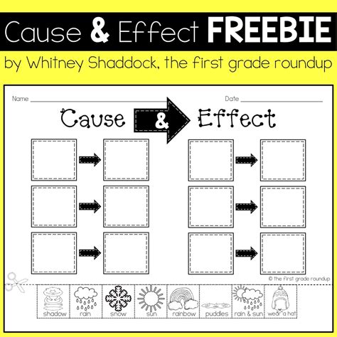 Cause And Effect Printable Worksheets