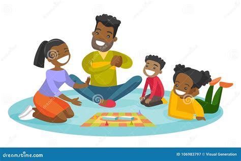 Family Playing Board Games Clipart