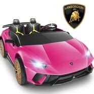 Kidzone Kids Electric Ride On 12V Licensed Lamborghini Aventador SV Battery Powered Sports Car ...
