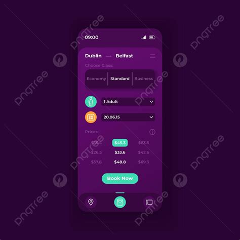 Travel App Dark Theme With Order And Info Screens Vector, Class, User, Information PNG and ...