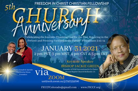 Church Anniversary - FREEDOM IN CHRIST CHRISTIAN FELLOWSHIP CHURCH